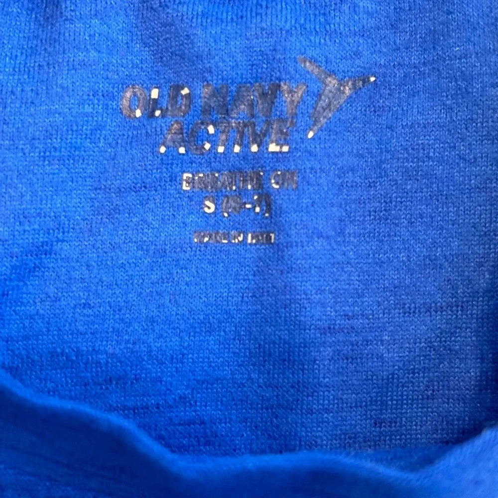 Old Navy Royal Blue Long Sleeve Athletic Thermal Under Shirt Size Small 6/7 - Picture 3 of 4